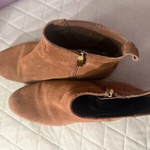 Bandolino Brown Ankle Booties with Side Zipper